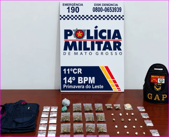 Adolescentes são apreendidos com 73 porções de drogas em Primavera
