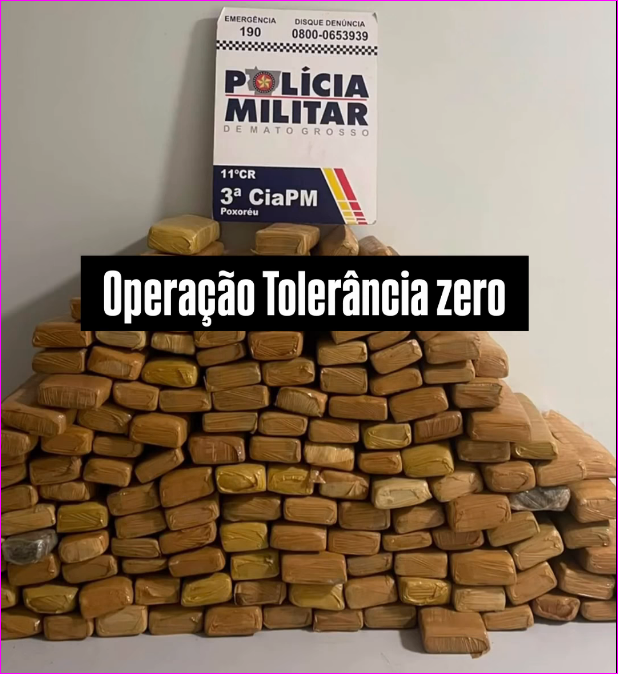 Apreensão de 130 kg de maconha leva quatro à prisão em Poxoréu