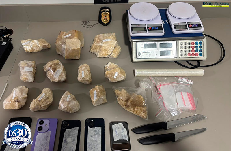 Apreensão de 3kg de cocaína resulta em conduzidos em Mato Grosso