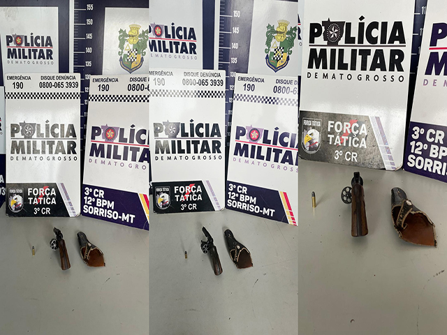 Arma é achada em carro após retirada de guincho em Sorriso