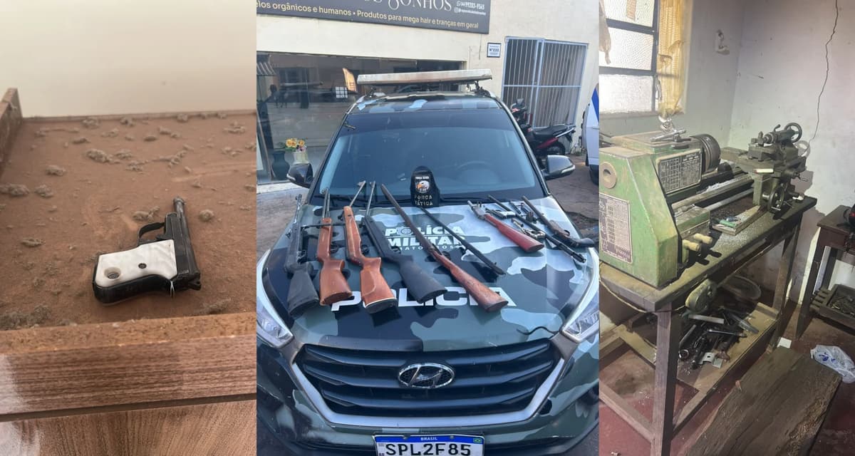 Armeiro ilegal é preso com arsenal de armas em Barra do Garças