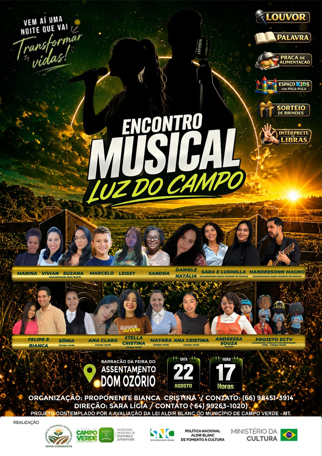 Assentamento em Campo Verde sedia Encontro Musical Luz do Campo