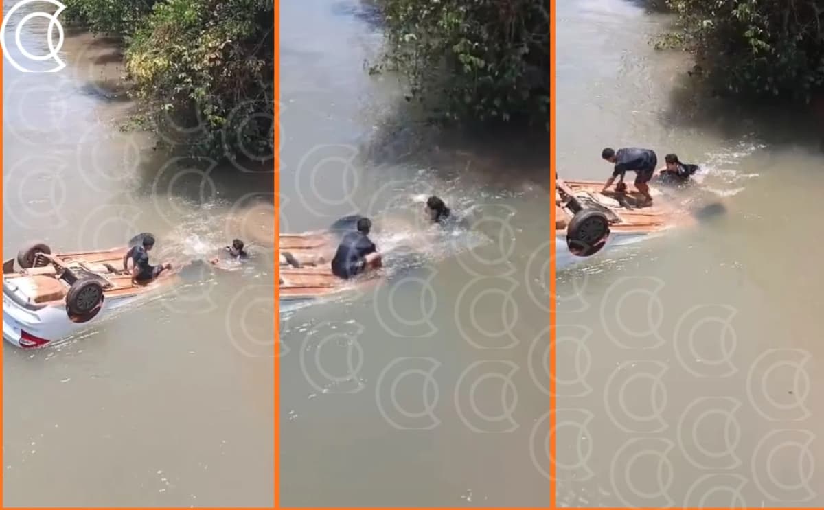 Bebê de 1 ano é intubado após carro cair de ponte em Sorriso
