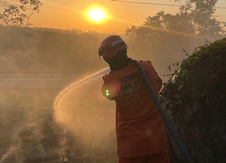Bombeiros combatem incêndios florestais em Mato Grosso