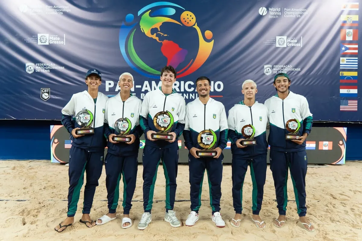 Brasil domina Pan-Americano de Beach Tennis em Cuiabá