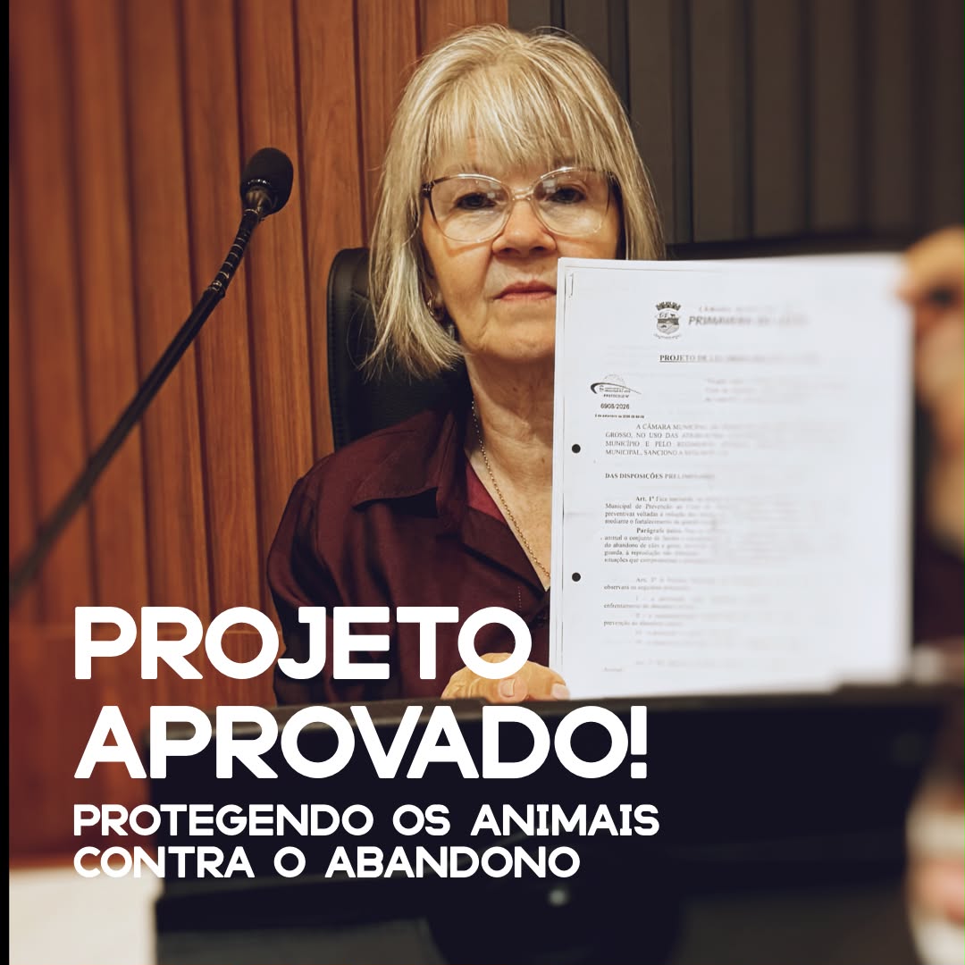 Câmara aprova política contra abandono de animais em Primavera do Leste