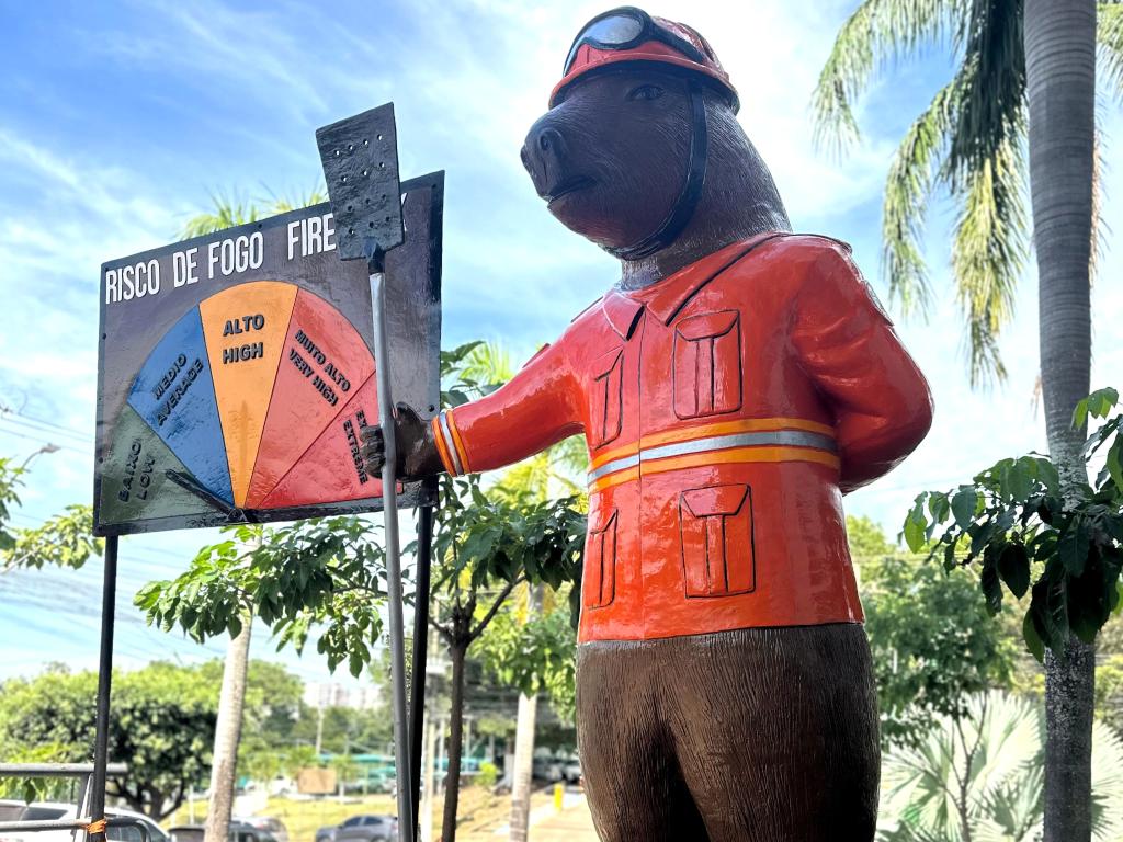 Capivara bombeira vai alertar risco de incêndios em MT