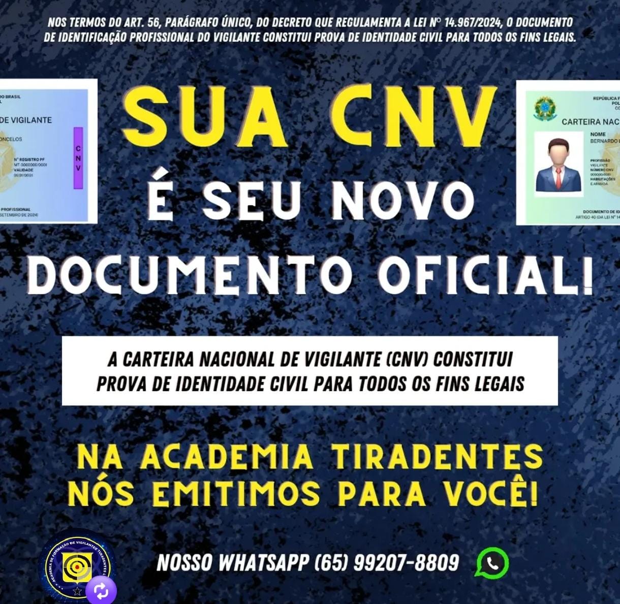 Carteira de vigilante vira identidade civil em Mato Grosso