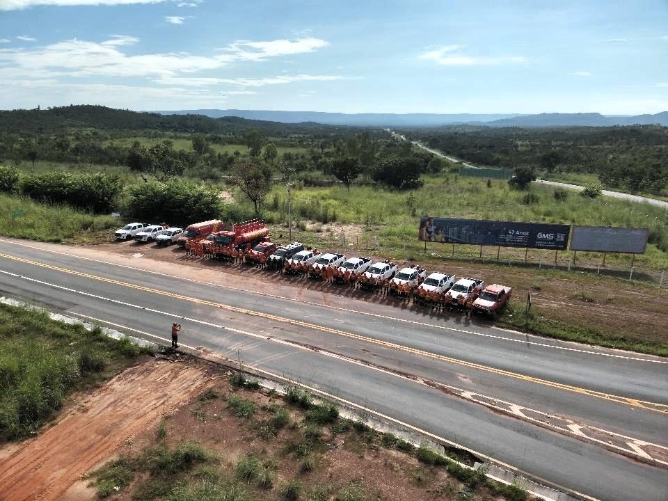 CBMMT inicia queima prescrita na Estrada do Manso em MT