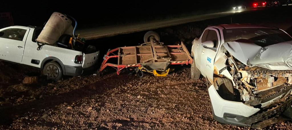 Colisão frontal deixa quatro feridos na BR-070 em Campo Verde