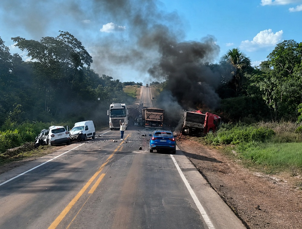 Colisão na BR-163 entre Sinop e Itaúba deixa dois mortos em MT