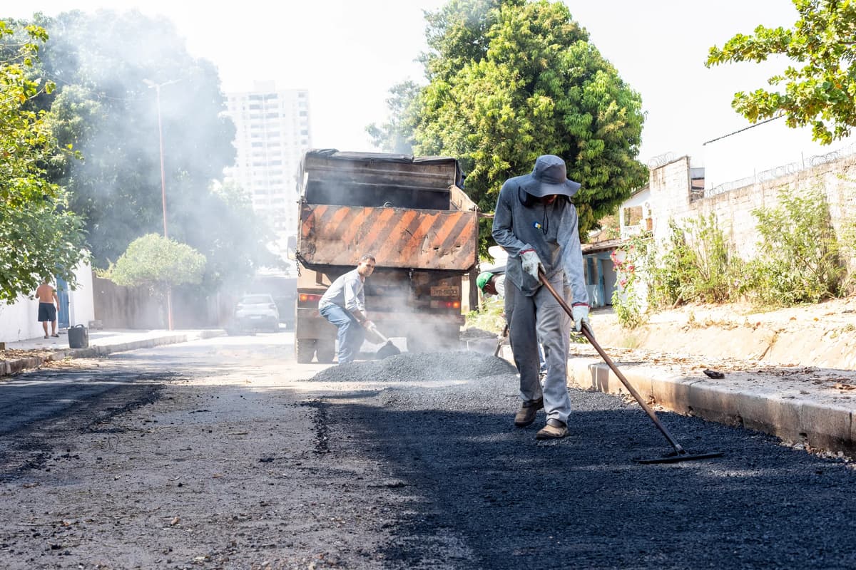 Cuiabá aplica R$ 78 milhões em obras de pavimentação em seis bairros