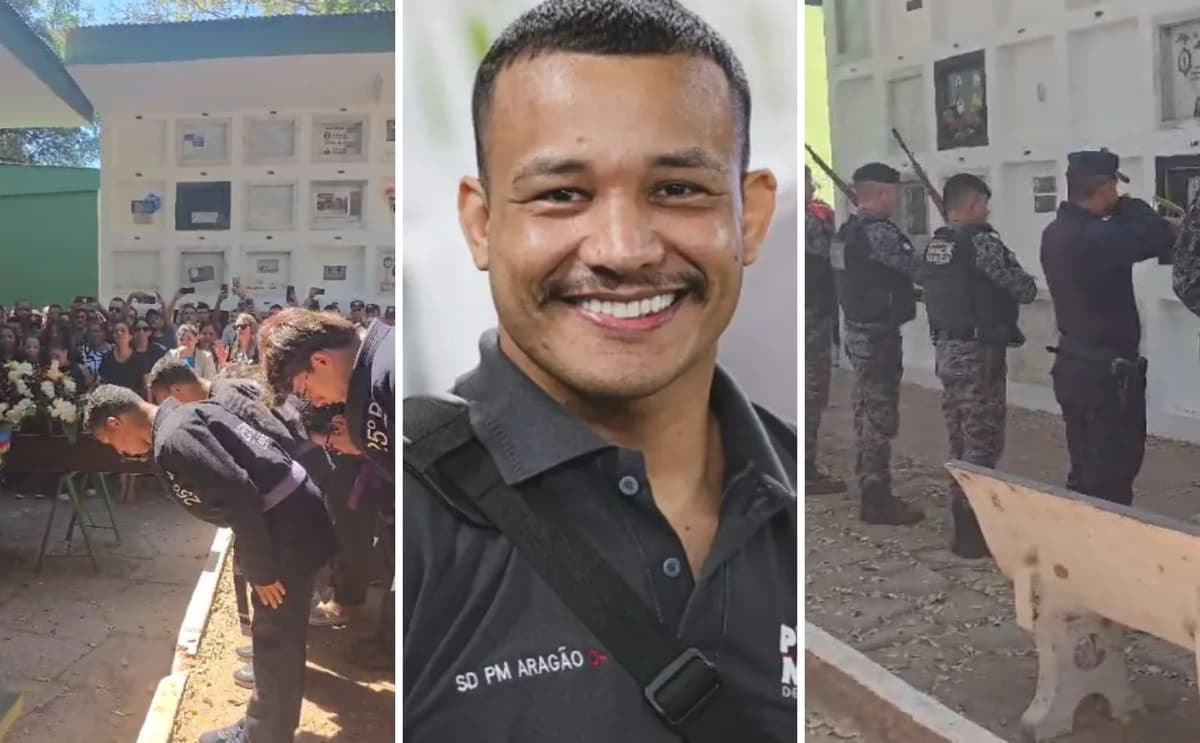 Despedida com honras a policial assassinado em Várzea Grande