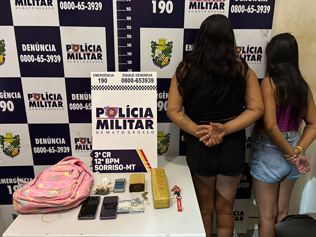 Duas mulheres são detidas com drogas em Sorriso