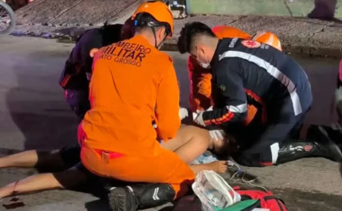 Entregador baleado por policial penal usa bolsa de colostomia em MT