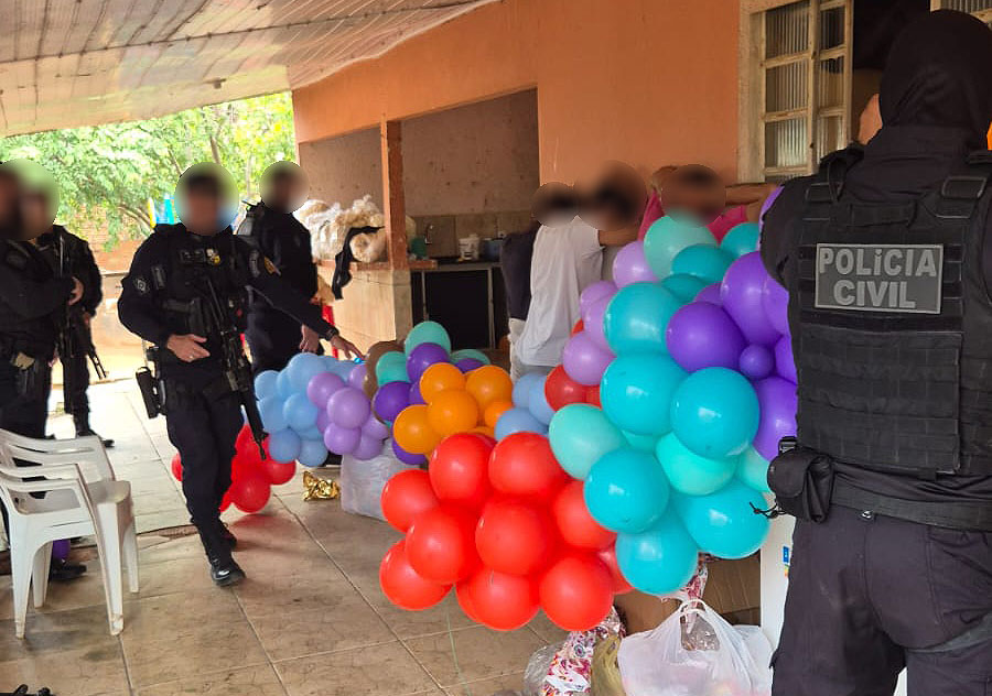 Festa infantil de facção é alvo da polícia em Nova Monte Verde