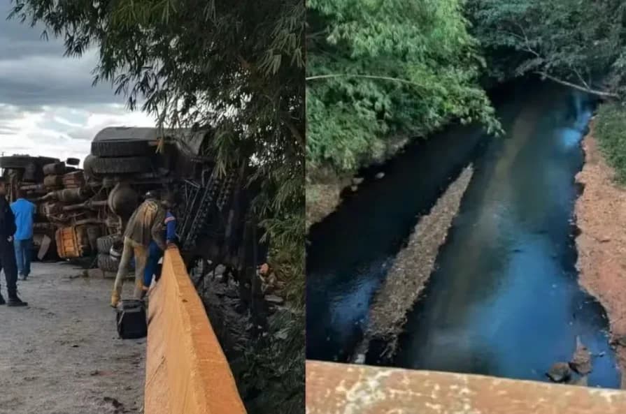 Governo decreta emergência em MT após caminhão derramar químico em rio