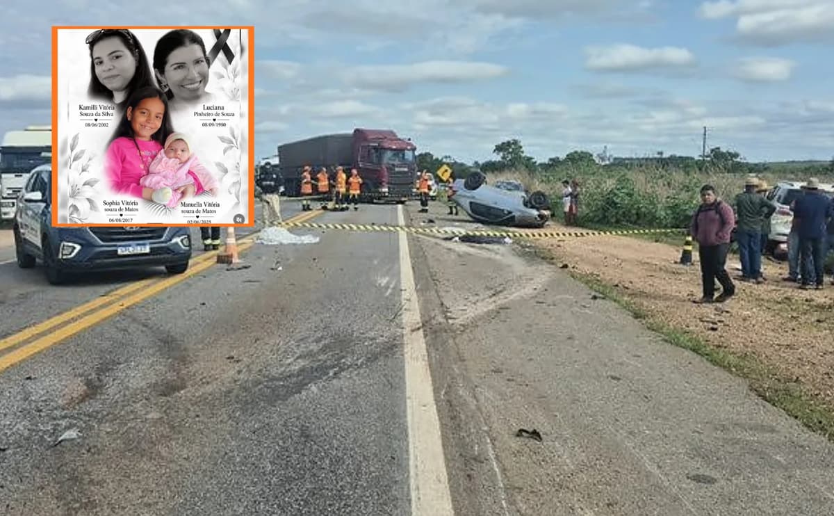 Grave acidente na BR-364 mata mãe, duas filhas e idosa em Diamantino