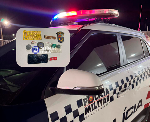 Grupo é detido com drogas pela PM em praça de Juína