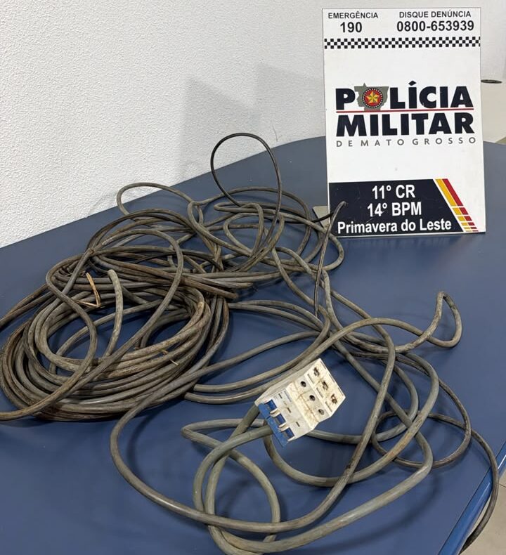Homem detido com 8 quilos de fios de cobre em Primavera do Leste