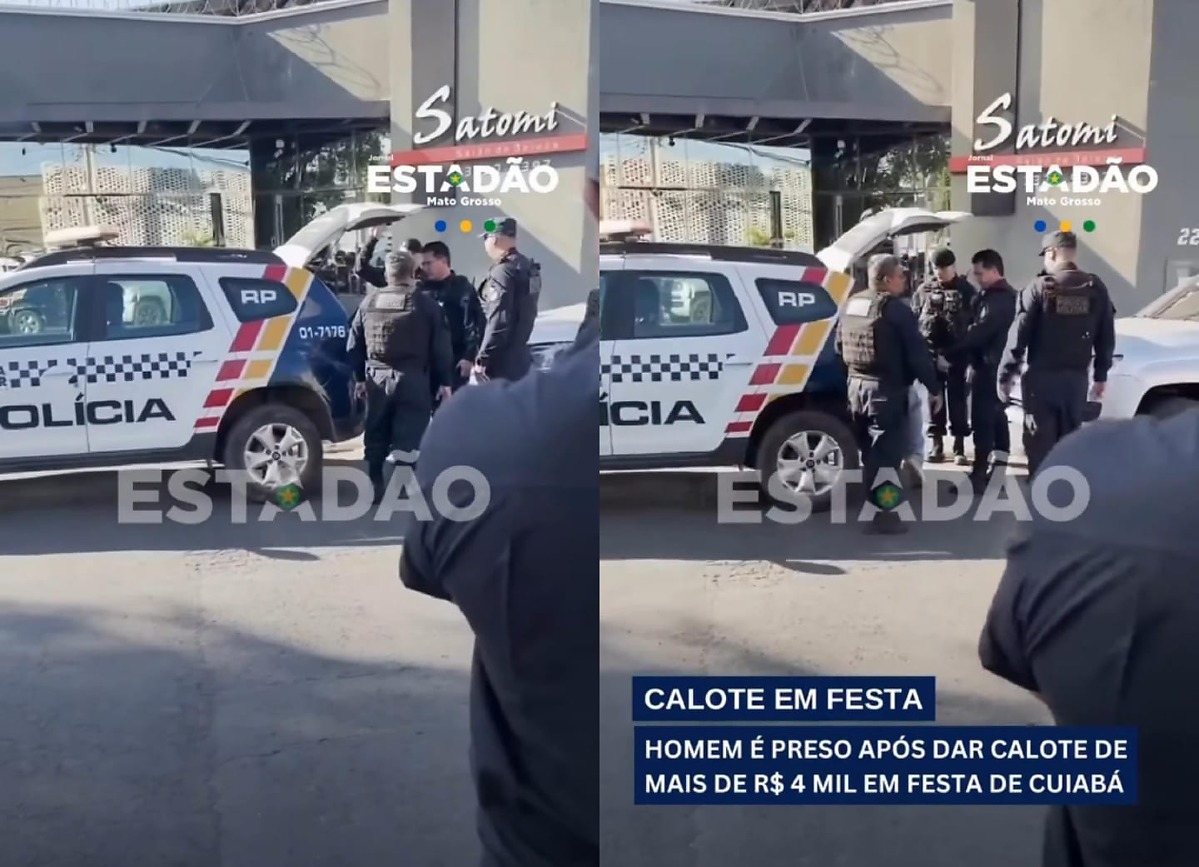 Homem é preso após dar calote em festa de Cuiabá MT