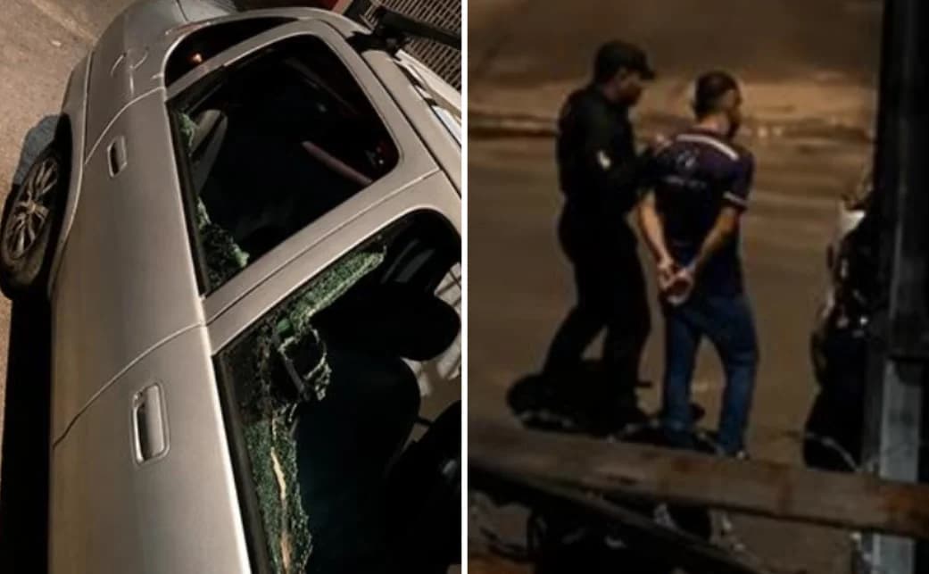 Homem é preso após destruir carro de companheira em Sorriso