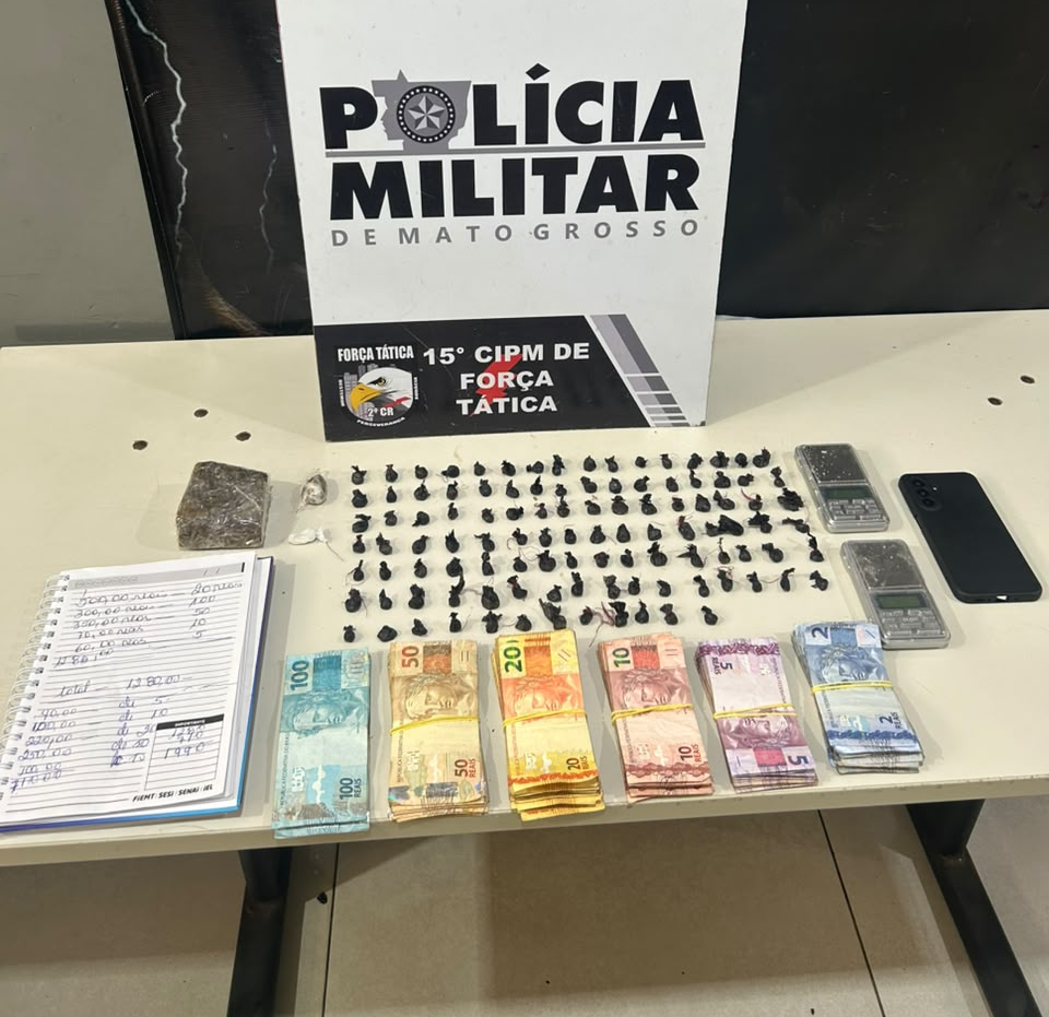 Homem é preso com drogas e dinheiro em Várzea Grande, MT