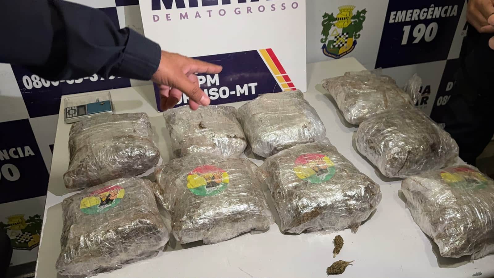 Homem é preso com mala de maconha em Sorriso
