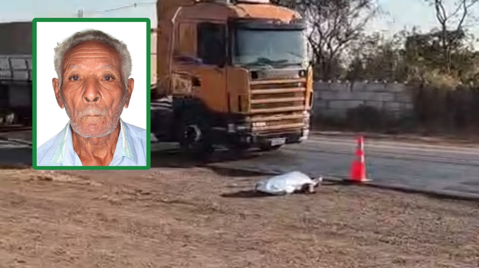 Idoso atropelado por carreta é identificado em Várzea Grande, MT