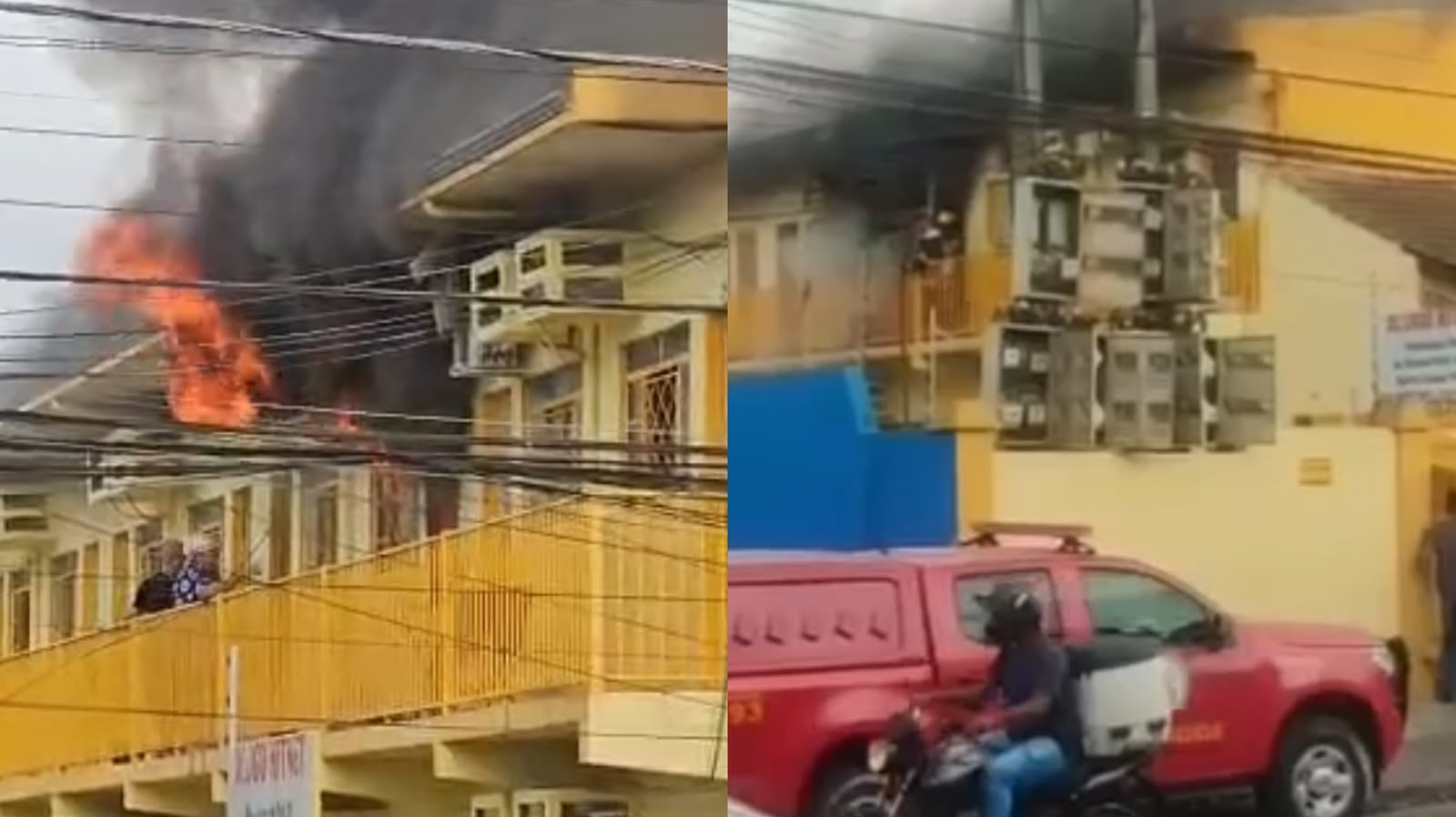Incêndio destrói quitinetes na Avenida General Mello em Cuiabá MT