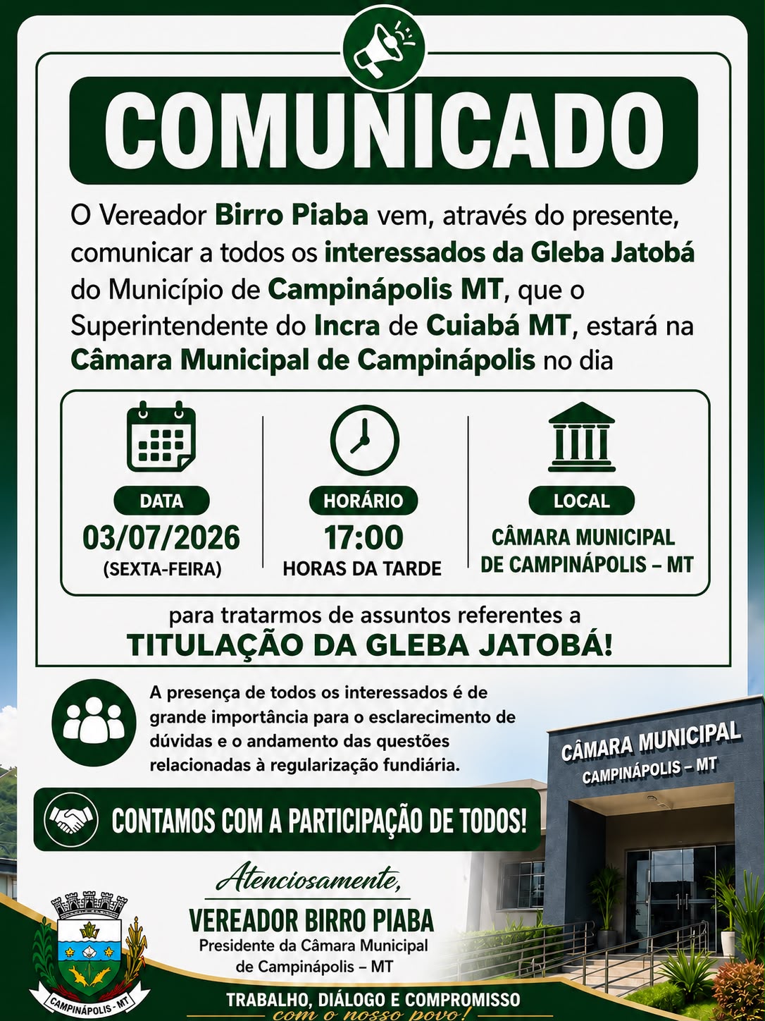 Incra promove reunião sobre regularização fundiária em Mato Grosso