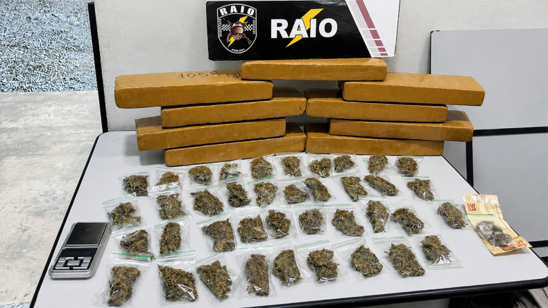 Maconha apreendida após abordagem de trânsito em Sorriso