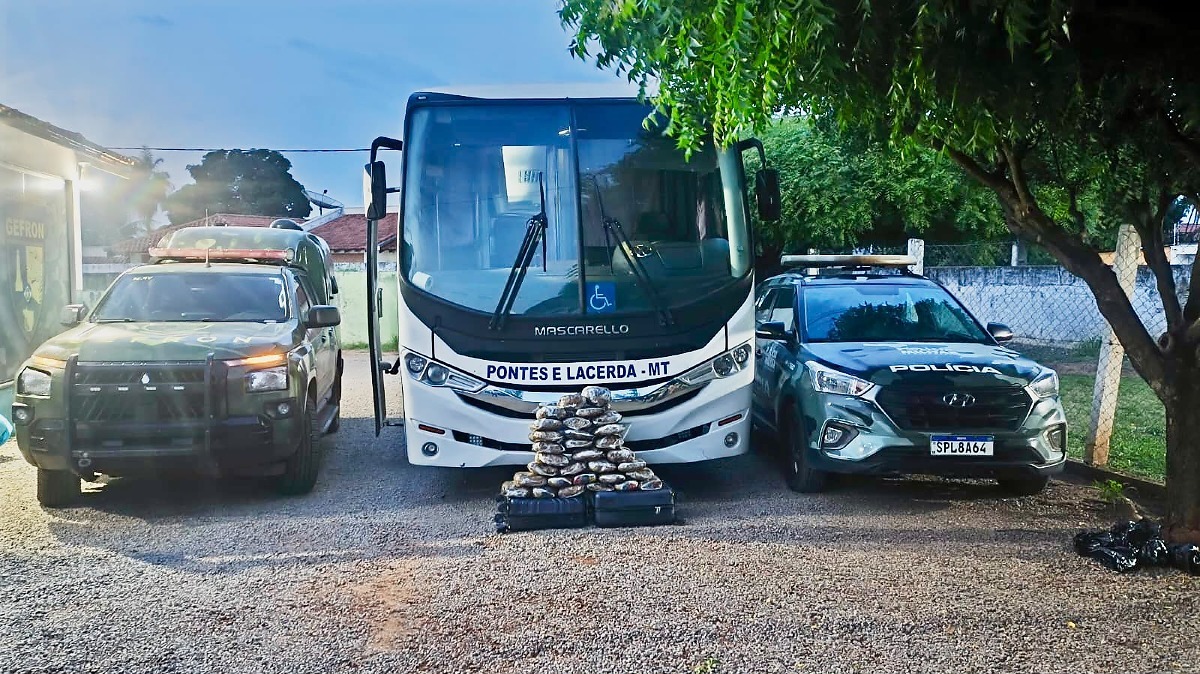 Maconha é apreendida em micro-ônibus da saúde na BR-070 em MT