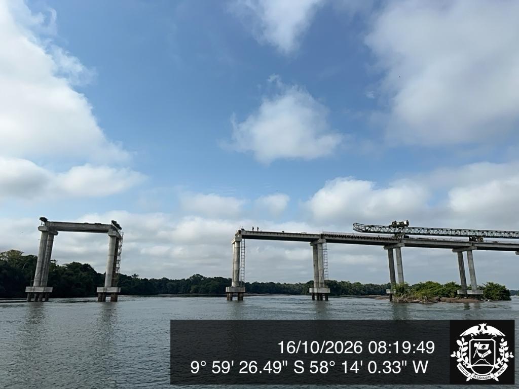 Maior ponte de Mato Grosso atinge 77% de execução no Rio Juruena