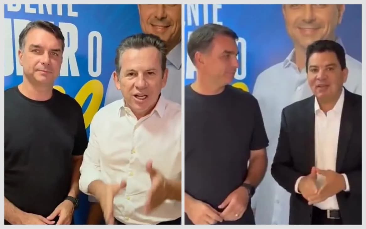 Mauro Mendes e Cidinho pedem mais votos para Flávio Bolsonaro em MT