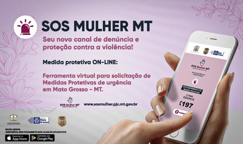 Medidas protetivas em Mato Grosso podem ser solicitadas online; veja como funciona o SOS Mulher