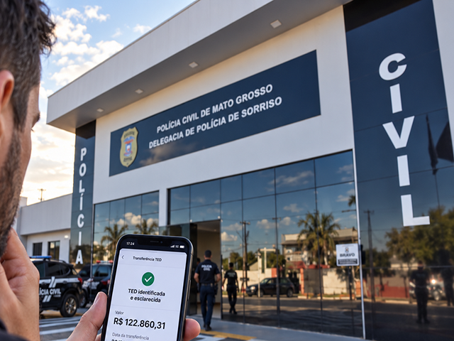 Morador registra boletim por transferência de R$ 122 mil em Sorriso