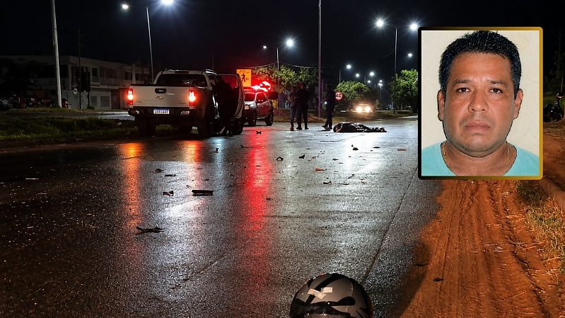 Morte de motociclista em acidente com caminhonete em Cáceres