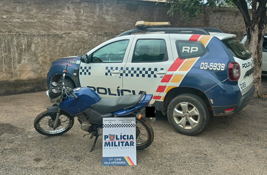 Moto roubada é apreendida em blitz no Anel Viário de Rondonópolis