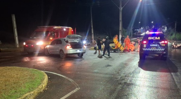 Motociclista ferida após acidente em Colíder