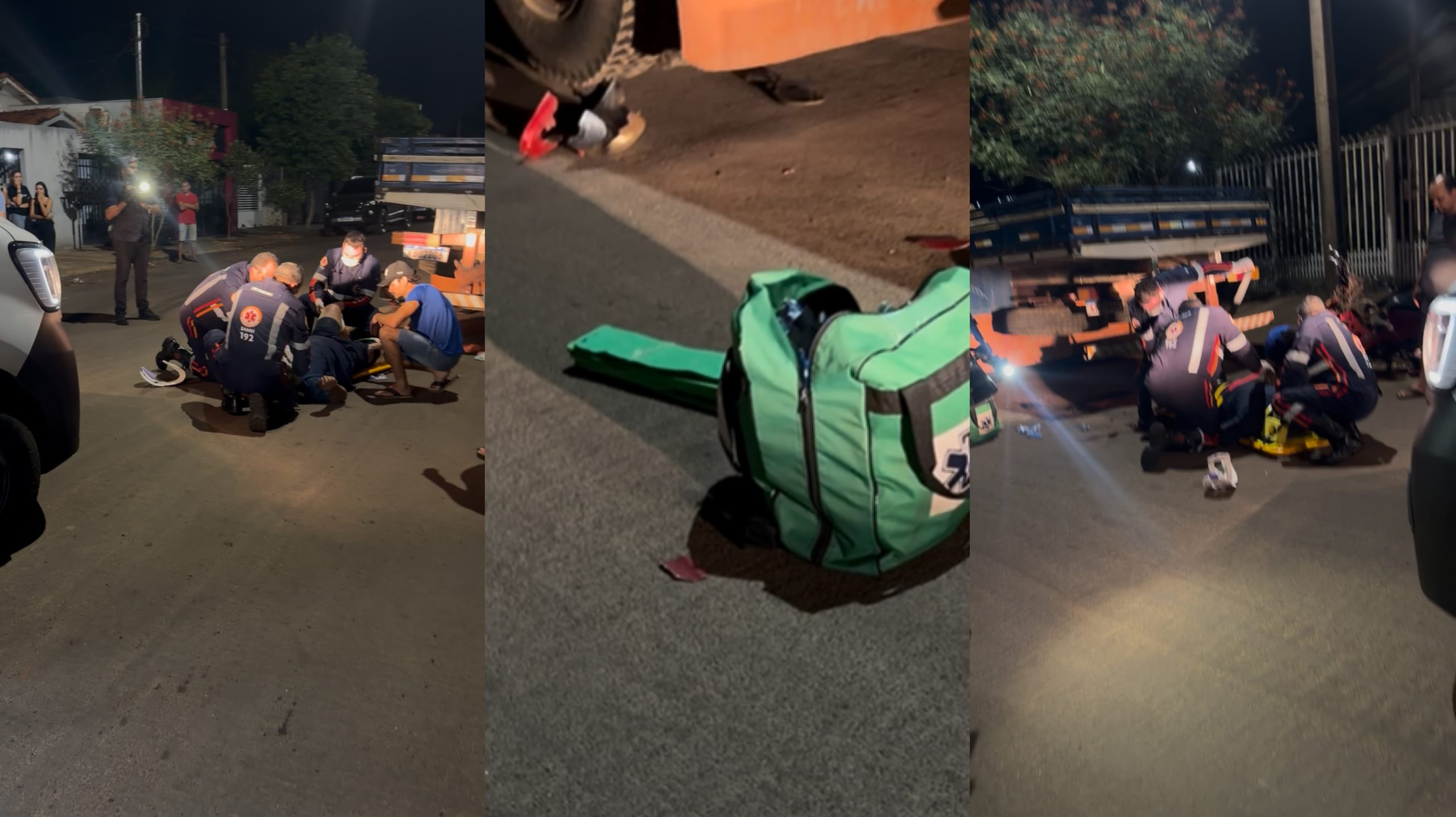 Motociclista sofre ferimentos graves após batida em caminhão em MT