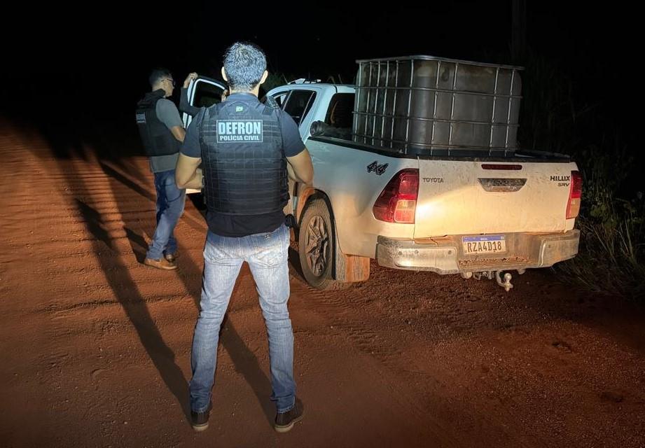 Motorista é preso com mil litros de diesel rumo a garimpo em MT