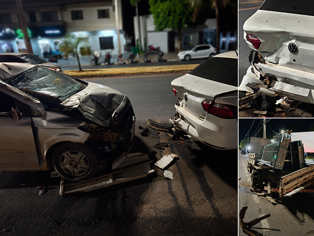 Motorista embriagado bate em caminhão e Voyage e é preso em Sorriso