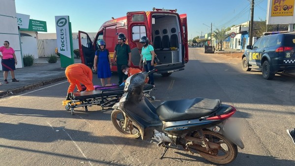 Mulher fica ferida em acidente de trânsito em Colíder
