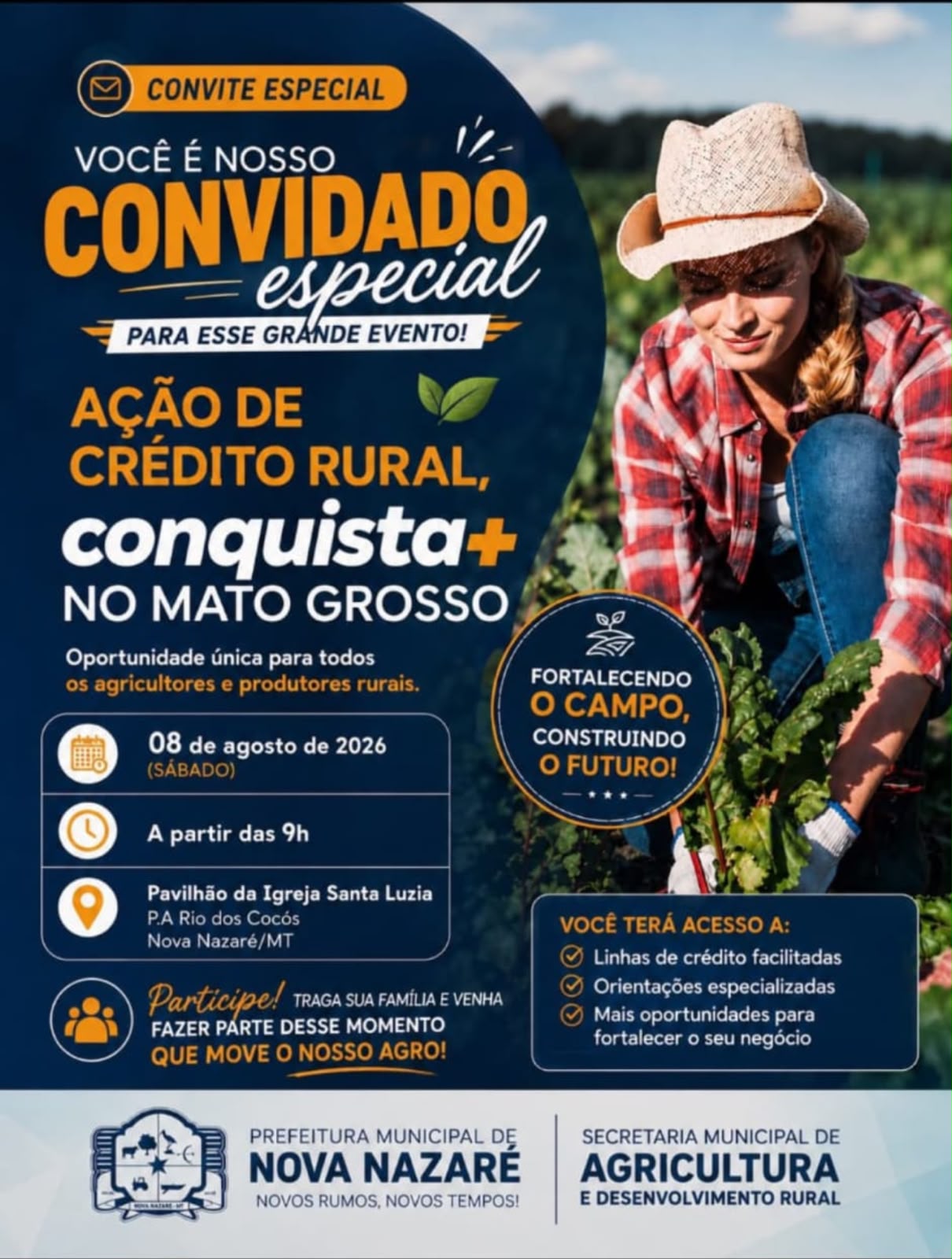 Nova Nazaré sedia evento de crédito rural neste sábado em MT