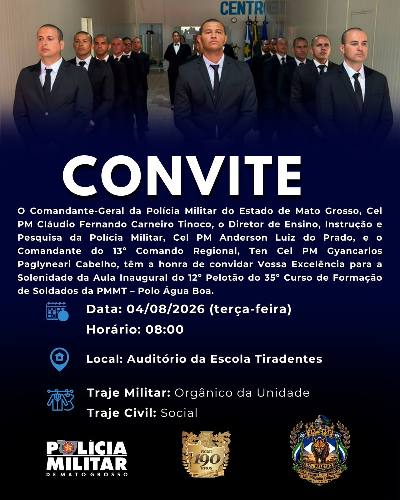 Nova turma do Curso de Formação de Soldados inicia em Mato Grosso