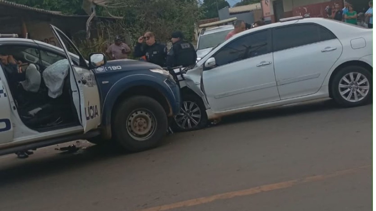 Perseguição policial em Poconé MT termina com três feridos e veículos destruídos