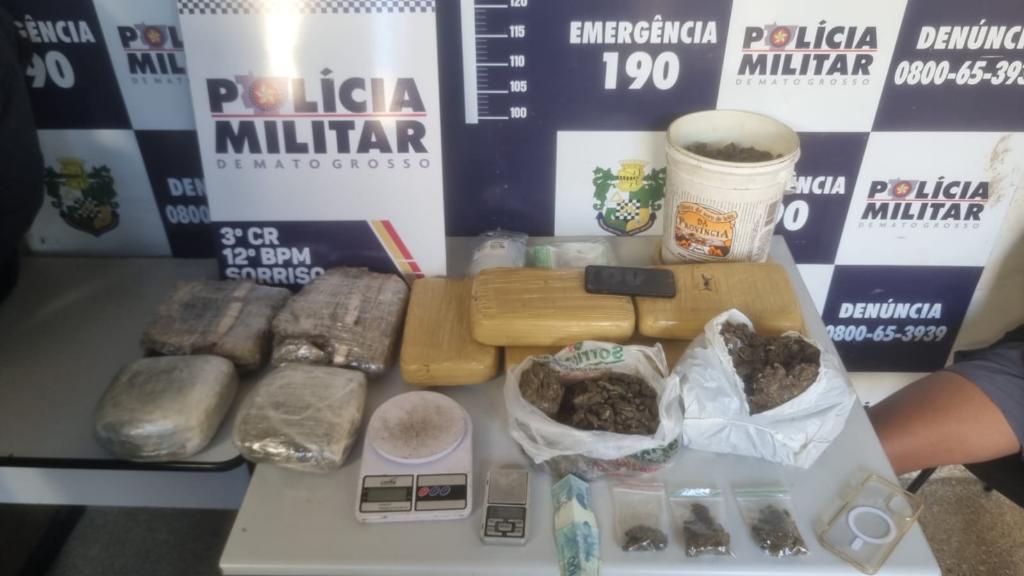 PM apreende 11 kg de supermaconha e prende suspeito em Sorriso