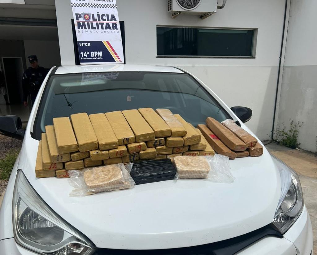 PM apreende 42 tabletes de drogas em Primavera