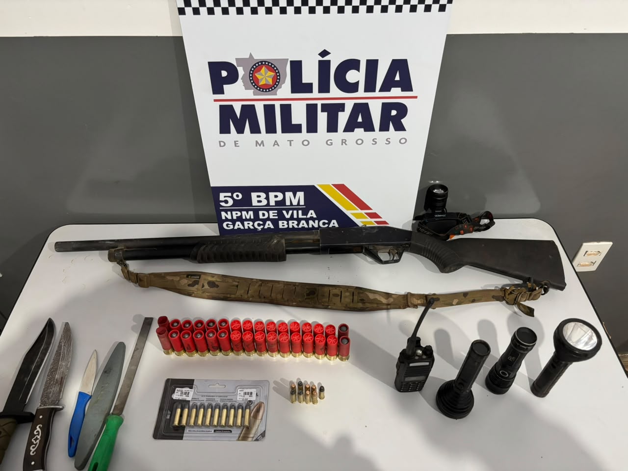 Polícia apreende arma e munições em ação de caça em Mato Grosso